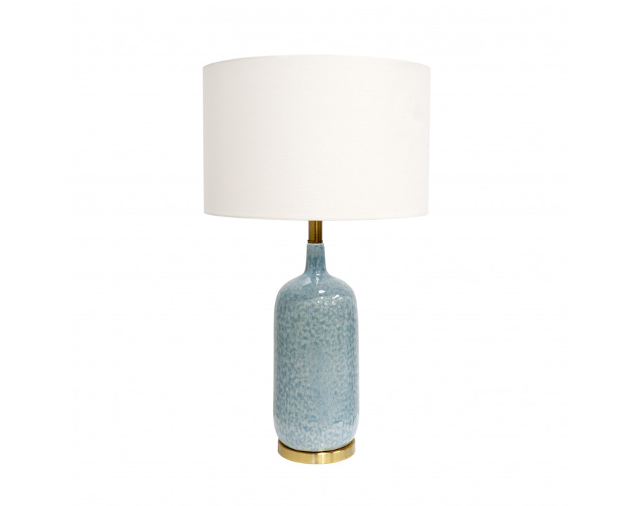 Pasargad - Tucson Table Lamp in Blue/Gold, Ceramic