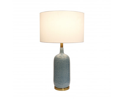 Pasargad - Tucson Table Lamp in Blue/Gold, Ceramic