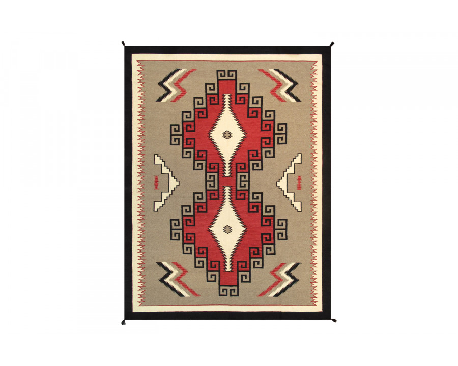 Pasargad - Navajo Style Hand-Woven Wool Mocha Area Rug 108'' x 144'' (PNT-198 9X12)