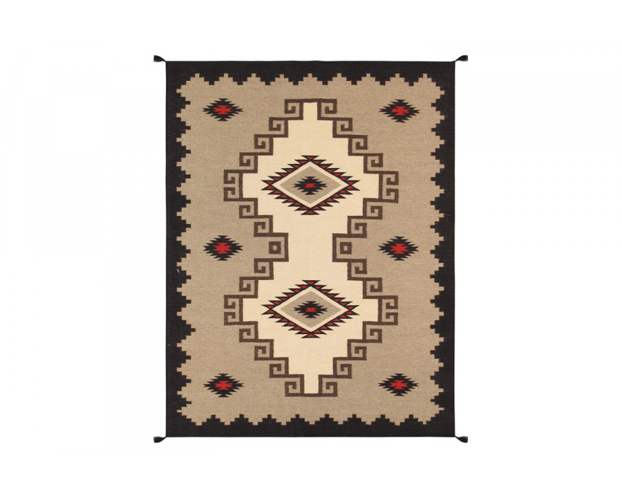 Pasargad - Navajo Style Hand-Woven Wool Mocha Area Rug 120'' x 167'' PNT-213