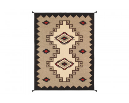 Pasargad - Navajo Style Hand-Woven Wool Mocha Area Rug 120'' x 167'' PNT-213