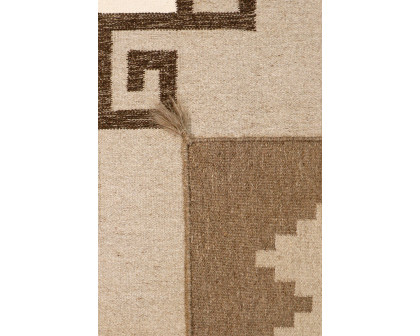 Pasargad - Navajo Style Hand-Woven Wool Light Brown Area Rug 107'' x 144'' (PNT-229 9X12)