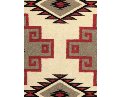 Pasargad - Tuscany Collection Flatweave Wool Area Rug in Mocha/Black, 59" x 84" (PNT-275 5x7)