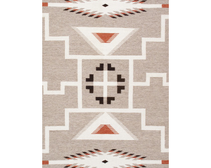 Pasargad Tuscany Collection Flatweave Wool Area Rug - Mocha/Black, 61" x 84" (PNT-284 5x7)