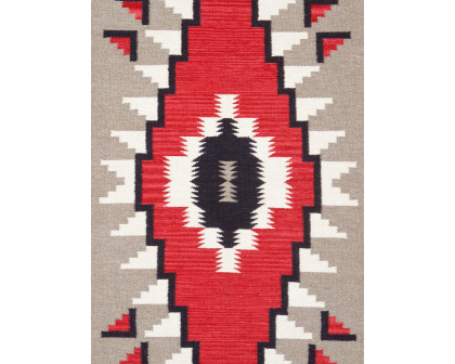 Pasargad - Tuscany Collection Flatweave Wool Area Rug in Mocha/Black, 48" x 71" (PNT-303 4x6)