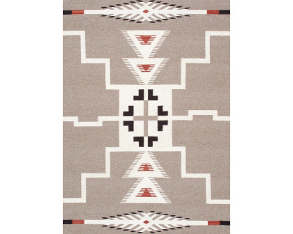 Pasargad - Tuscany Collection Flatweave Wool Area Rug in Mocha, 108" x 145" (PNT-309 9x12)