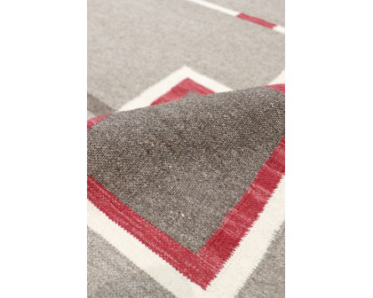 Pasargad - Tuscany Collection Flatweave Wool Area Rug in Mocha, 122" x 161" (PNT-310 10x14)