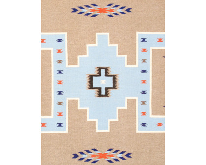 Pasargad - Tuscany Collection Flatweave Wool Area Rug in Mocha/Ivory, 97" x 122" (PNT-311 8x10)