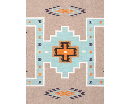 Pasargad - Tuscany Collection Flatweave Wool Area Rug in Mocha/Taupe, 98" x 120" (PNT-312 8x10)