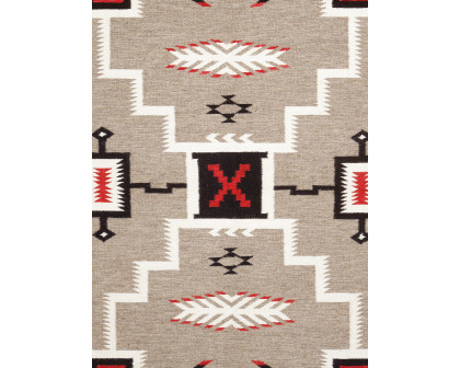 Pasargad - Tuscany Collection Flatweave Wool Area Rug in Mocha, 61" x 84" (PNT-333 5x7)