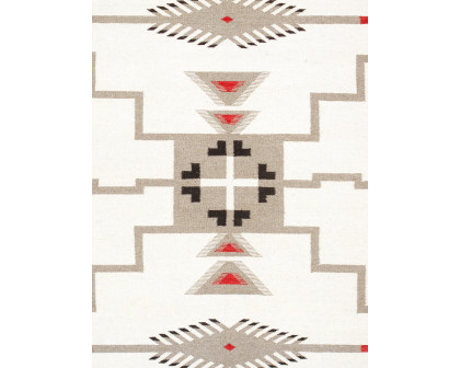 Pasargad - Tuscany Collection Flatweave Wool Area Rug in Ivory/Black, 98" x 118" (PNT-337 8x10)