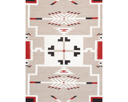 Pasargad - Tuscany Collection Flatweave Wool Area Rug in Ivory/Black, 98" x 118" (PNT-339 8x10)