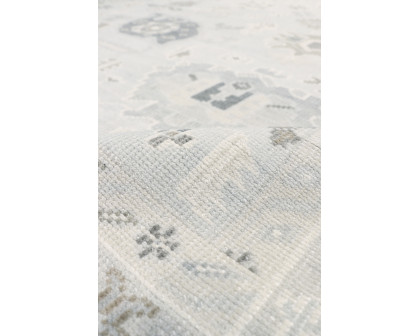 Pasargad - Oushak Collection Hand-Knotted Wool Area Rug in Blue/Gray, 93" x 118" (POK-06 8x10)