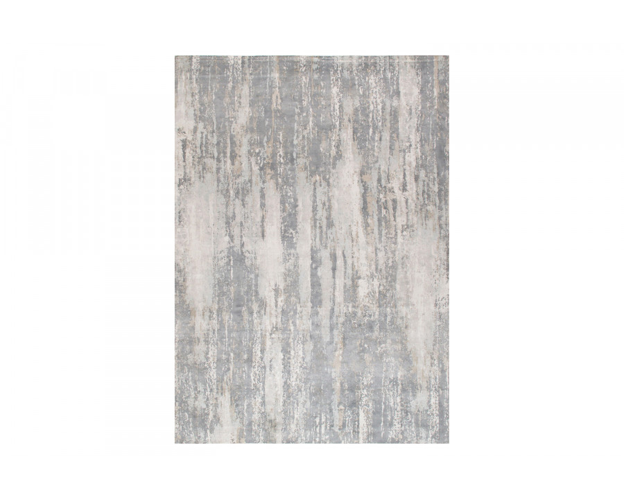 Pasargad Beverly Collection Hand-Loomed Gray Silk Rug 72'' x 108'' (POP-8145 6X9)