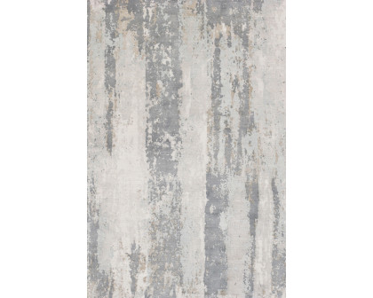 Pasargad Beverly Collection Hand-Loomed Gray Silk Rug 72'' x 108'' (POP-8145 6X9)