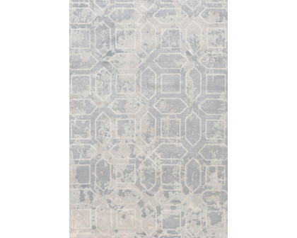 Pasargad Beverly Collection Hand-Loomed Gray Silk Rug (POP-8402 10X14) - 120'' x 168''