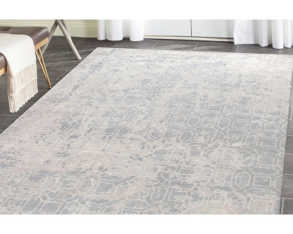 Pasargad Beverly Collection Hand-Loomed Gray Silk Rug (POP-8402 10X14) - 120'' x 168''