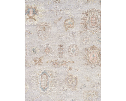 Pasargad - Oushak Collection Hand-Knotted Wool Area Rug in Silver, 104" x 129" (POS-04 9x12)