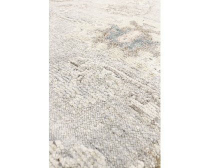 Pasargad - Oushak Collection Hand-Knotted Wool Area Rug in Silver, 104" x 129" (POS-04 9x12)