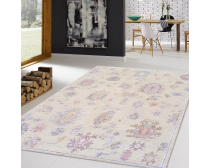 Pasargad - Oushak Collection Hand-Knotted Wool Area Rug in Gold, 111" x 147" (POS-08 9x12)