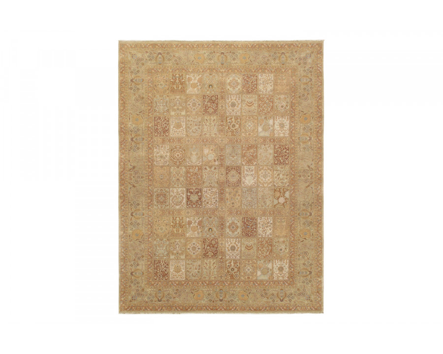 Pasargad Tabriz Collection Hand-Knotted Lamb's Wool Area Rug 110'' x 145'' (PP-1 9X12)