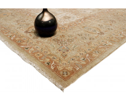 Pasargad Tabriz Collection Hand-Knotted Lamb's Wool Area Rug 110'' x 145'' (PP-1 9X12)