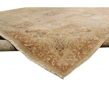 Pasargad Tabriz Collection Hand-Knotted Lamb's Wool Area Rug 110'' x 145'' (PP-1 9X12)