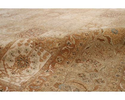 Pasargad Tabriz Collection Hand-Knotted Lamb's Wool Area Rug 110'' x 145'' (PP-1 9X12)