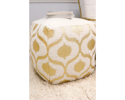 Pasargad - Grand Canyon Cotton Pouf Ivory Color