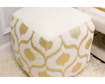 Pasargad - Grand Canyon Cotton Pouf Ivory Color