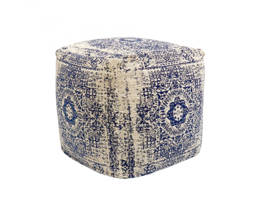 Pasargad Grand Canyon Pouf - Navy, Cotton