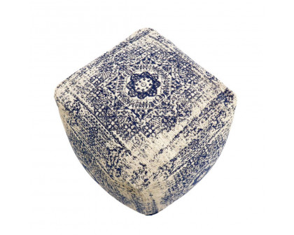 Pasargad Grand Canyon Pouf - Navy, Cotton