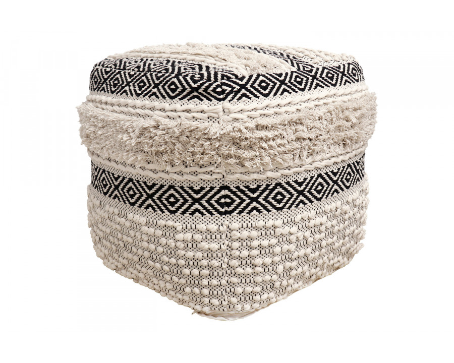 Pasargad - Grandcanyon Cotton Pouf Ivory Color