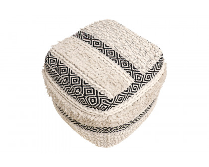 Pasargad - Grandcanyon Cotton Pouf Ivory Color