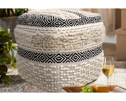 Pasargad - Grandcanyon Cotton Pouf Ivory Color