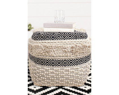 Pasargad - Grandcanyon Cotton Pouf Ivory Color