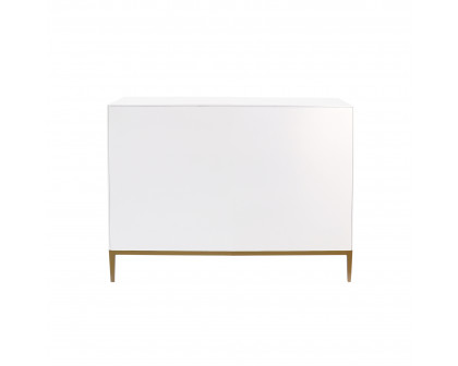 Pasargad Victoria 3 Doors Sideboard - Ivory/Bronze, Wood