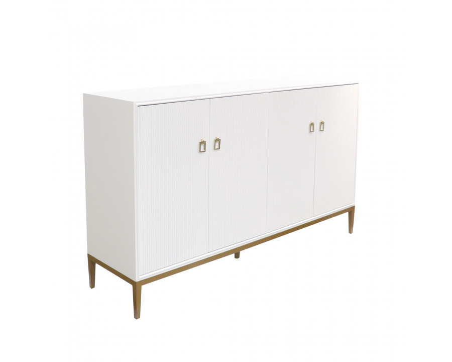 Pasargad Victoria 4 Doors, 2 Drawer Sideboard - Ivory/Bronze, Wood