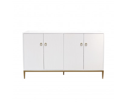 Pasargad Victoria 4 Doors, 2 Drawer Sideboard - Ivory/Bronze, Wood