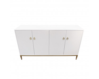 Pasargad Victoria 4 Doors, 2 Drawer Sideboard - Ivory/Bronze, Wood