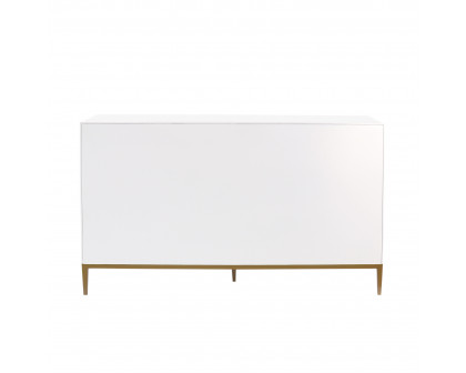 Pasargad Victoria 4 Doors, 2 Drawer Sideboard - Ivory/Bronze, Wood