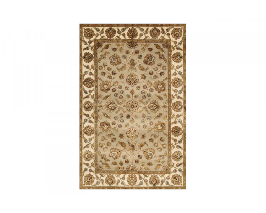 Pasargad - Agra Collection Hand-Knotted Silk and Wool Area Rug 49'' x 72'' (PPS-70 4X6)