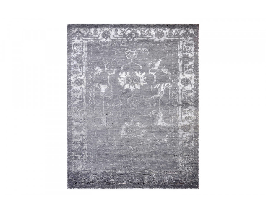 Pasargad - Silk Fusion Florence Collection Hand-Knotted Silk and Wool Area Rug 60'' x 96'' (PRAYA-07 DAR 5X8)