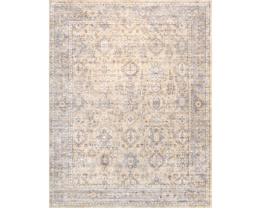 Pasargad - Amadeus Collection Power Loom Polypropylene/Polyester Area Rug in Beige/Blue, 72" x 72" (prc-1022bb s 6x6)