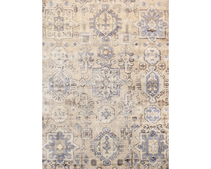 Pasargad - Amadeus Collection Power Loom Polypropylene/Polyester Area Rug in Beige/Blue, 72" x 72" (prc-1022bb s 6x6)