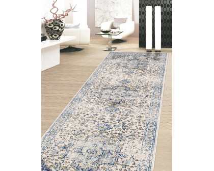 Pasargad Chelsea Collection Power-Loomed Polypropylene/Polyester Area Rug - Ivory, 32" x 72" (prc-5365 2.08x6)