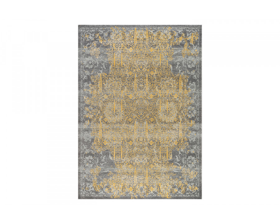 Pasargad Chelsea Design Power-Loomed Polypropyle Area Rug 60'' x 90'' (PRC-5523GY 5X8)