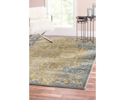 Pasargad Chelsea Design Power-Loomed Polypropyle Area Rug 60'' x 90'' (PRC-5523GY 5X8)