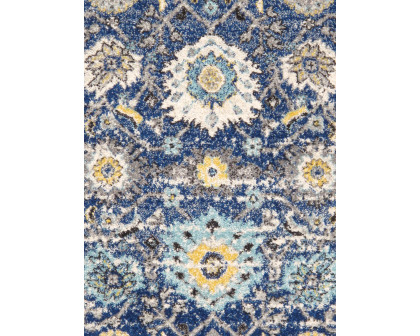 Pasargad Chelsea Collection Power-Loomed Polypropylene/Polyester Area Rug - Navy/Ivory, 120" x 168" (prc-5586n 10x14)