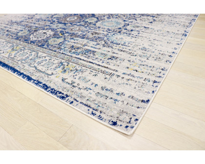 Pasargad Chelsea Collection Power-Loomed Polypropylene/Polyester Area Rug - Navy/Ivory, 48" x 72" (prc-5586n 4x6)